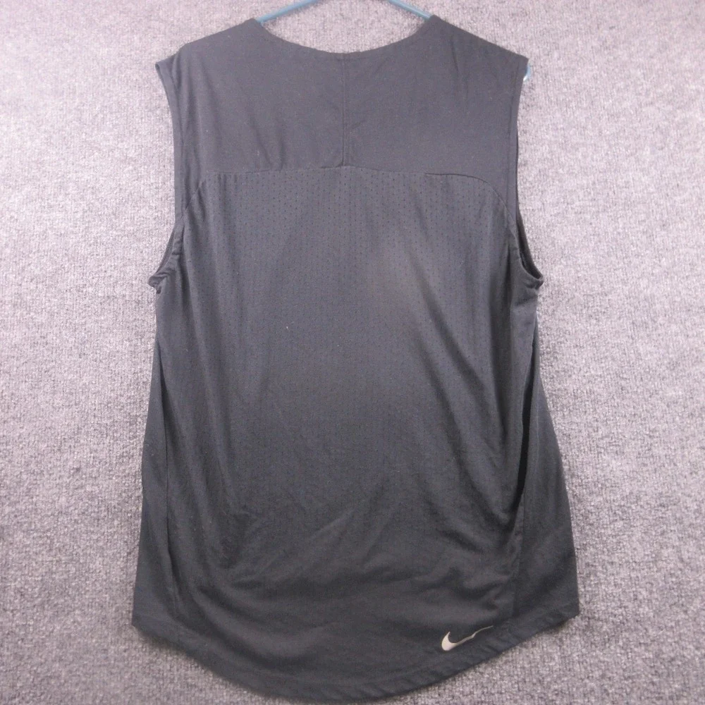 Nike Tank‎ Top Mens Medium Black Dri-FIT Running Sleeveless Athletic AH2207-010